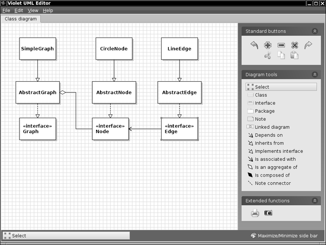 [Class Diagram for a Simple Graph]