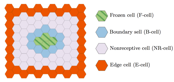 Figure 2: Classification of the cells in the system. Figure from [2].