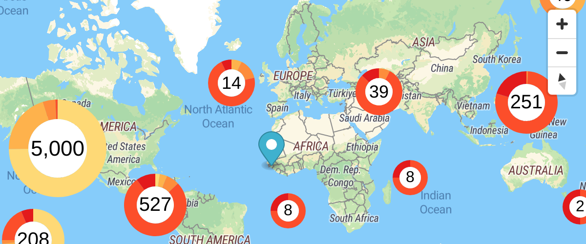 Extend clustering with HTML markers and custom property expressions. 