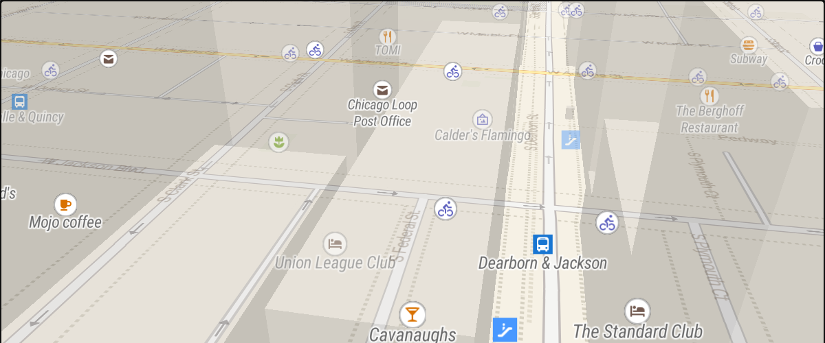Use the keyboard's arrow keys to move around the map with game-like controls.