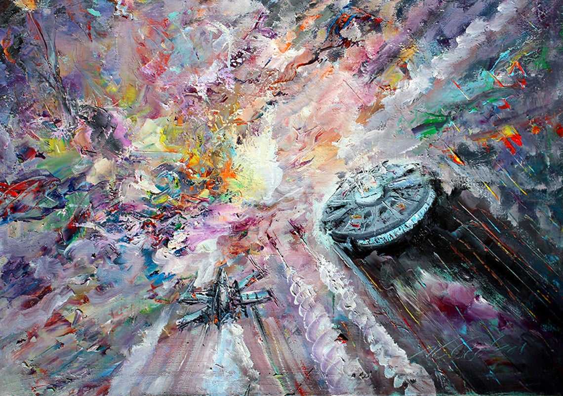 Abstract Star Wars Painting by Naci Caba