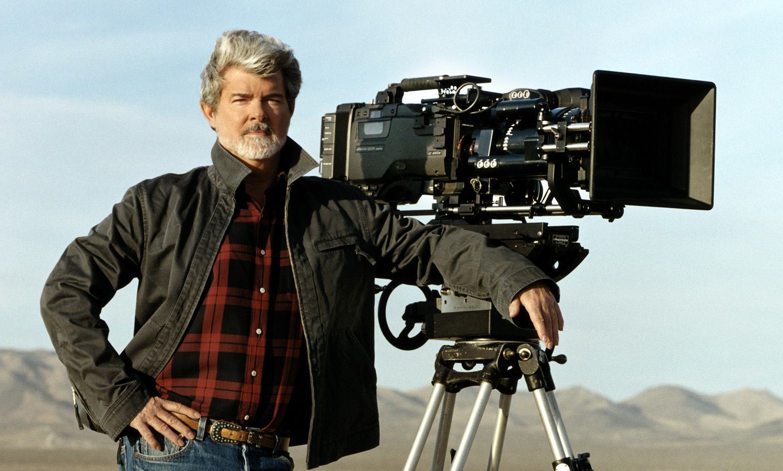 George Lucas in the desert on set